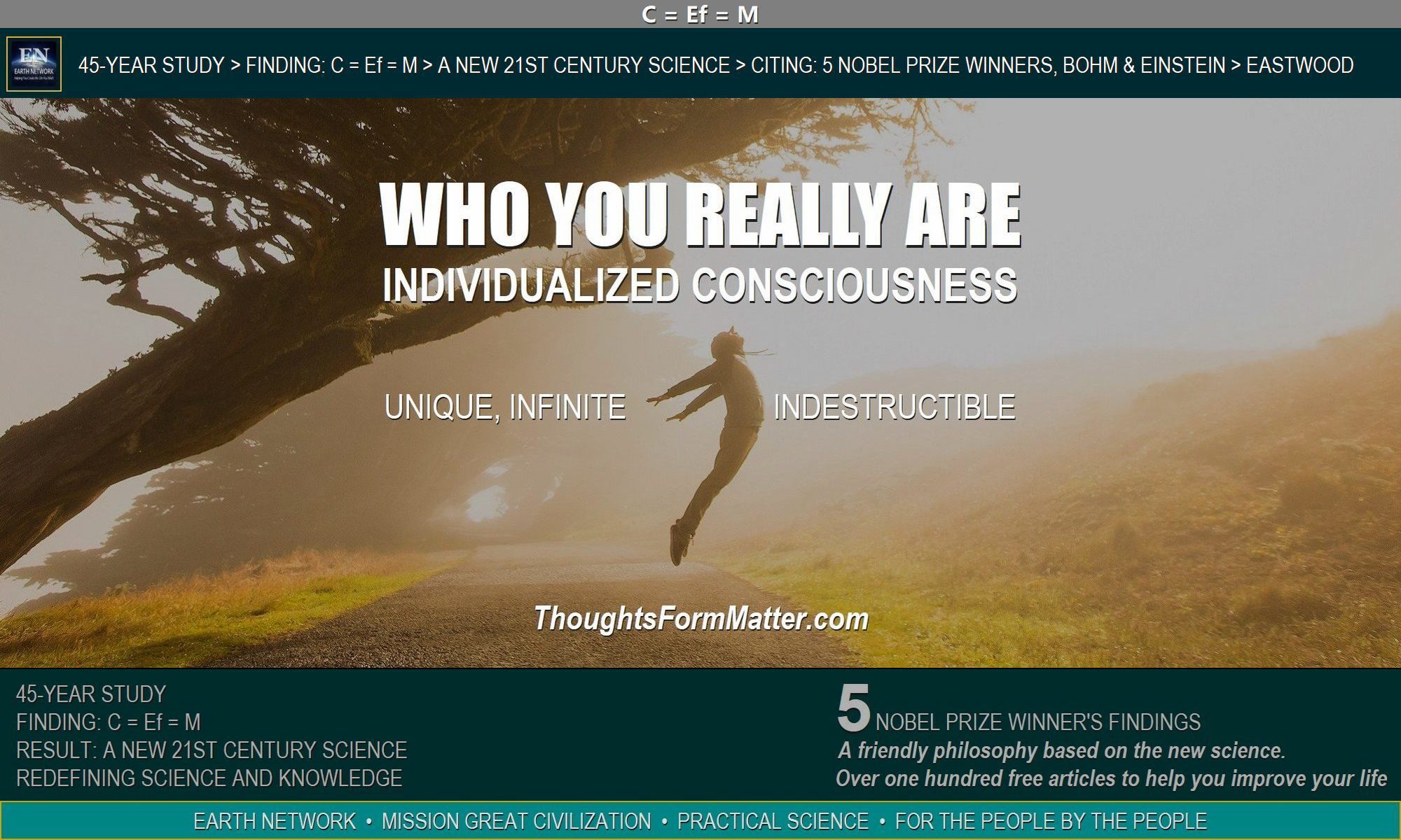 Person leaping depicts multidimensional greater inner self soul beyond the subconscious.