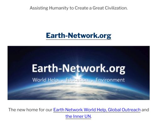 Thoughts create matter and Earth Network global transformation