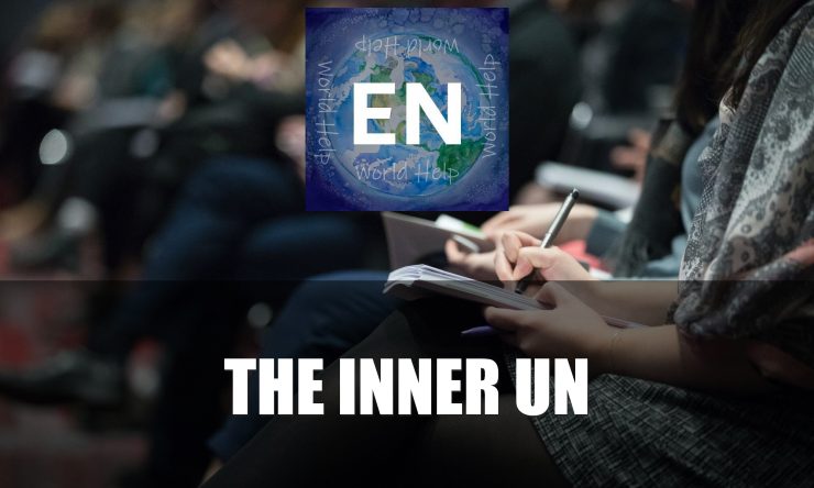 Inner United Nations meeting on which is written, "World Help: EN: THE INNER UN.